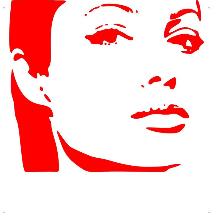 Sticker auto angelina-jolie, Cri-Flo, Culoare Rosu, Marime 21 cm