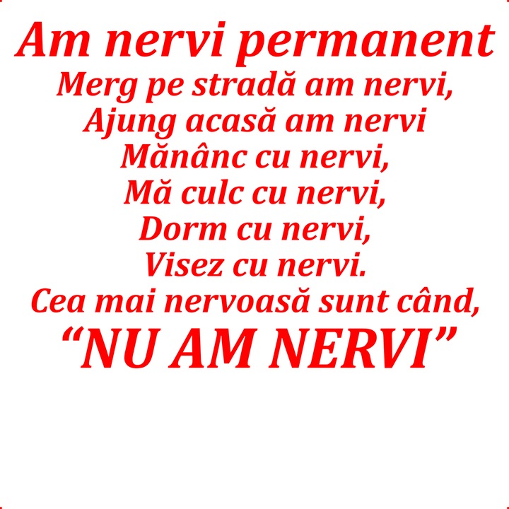 Sticker auto am-nervi-permanent-nervoasa, Cri-Flo, Culoare Rosu, Marime 21 cm