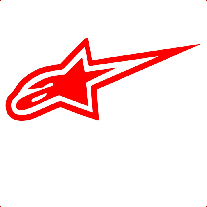 Sticker auto a-star, Cri-Flo, Culoare Rosu, Marime 21 cm