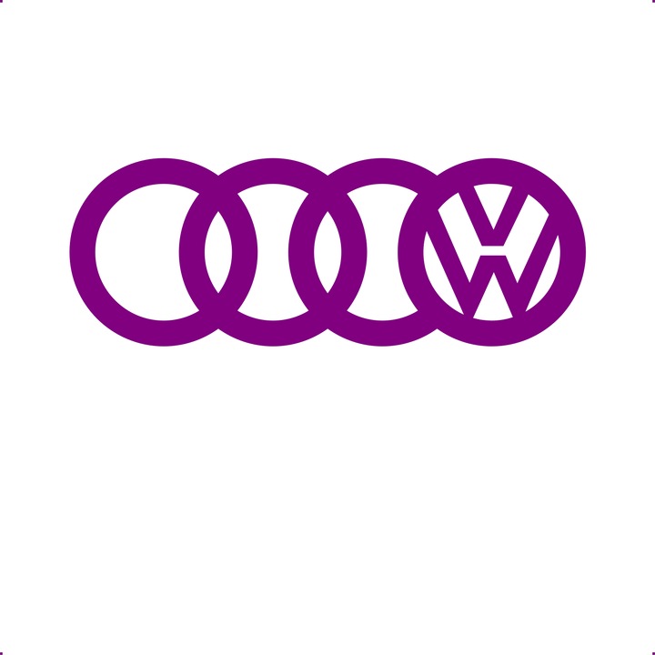 Sticker auto audi-vw, Cri-Flo, Culoare Mov, Marime 21 cm