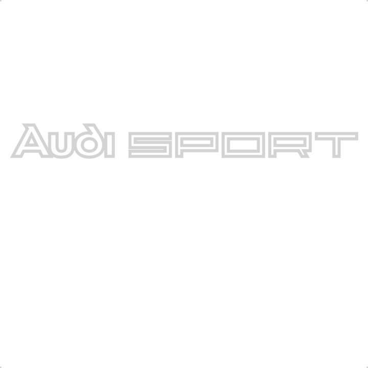 Sticker auto audi-sport, Cri-Flo, Culoare Alb, Marime 21 cm