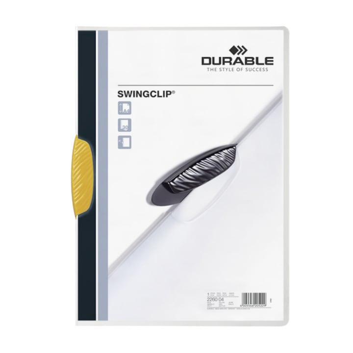 Папка Durable Swingclip 30, Жълта щипка