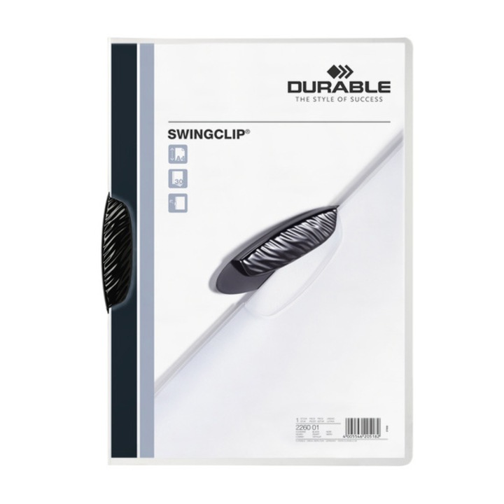 Папка Durable Swingclip 30, Черна щипка