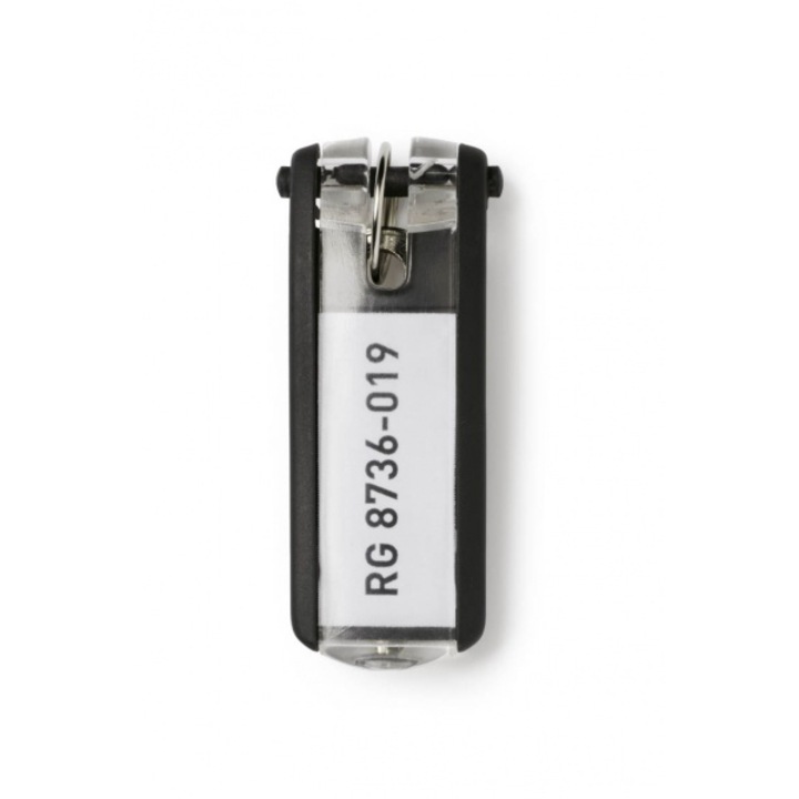 Suport pentru cheie cu eticheta Durable, Negru, 6buc/set