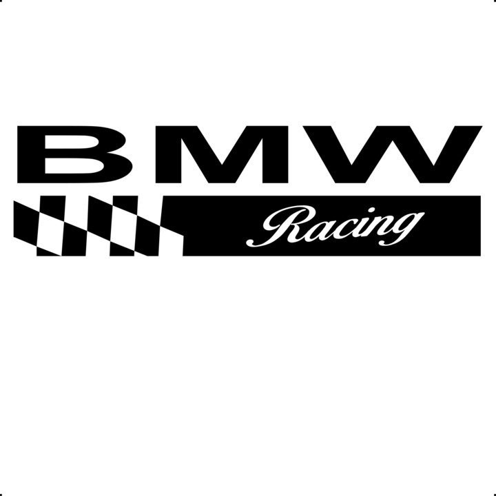Sticker auto bmw-racing, Cri-Flo, Culoare Negru, Marime 21 cm