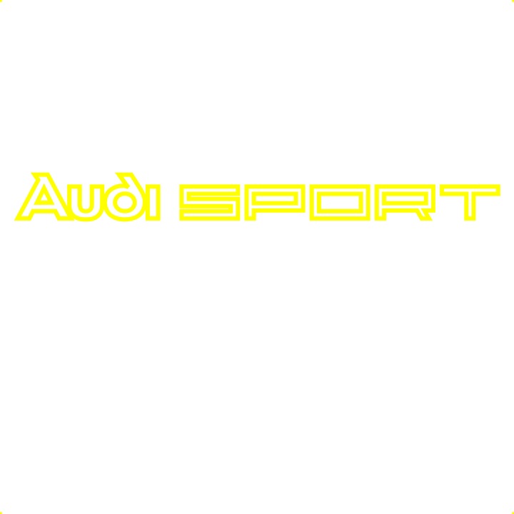 Sticker auto audi sport, Cri Flo, Culoare Galben, Marime 21 cm