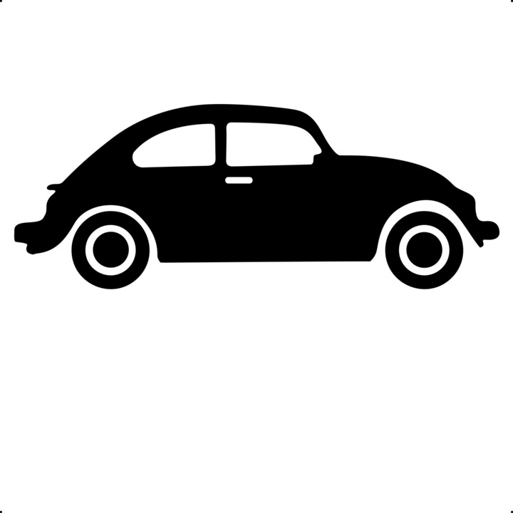 Sticker auto beetle, Cri Flo, Culoare Negru, Marime 21 cm