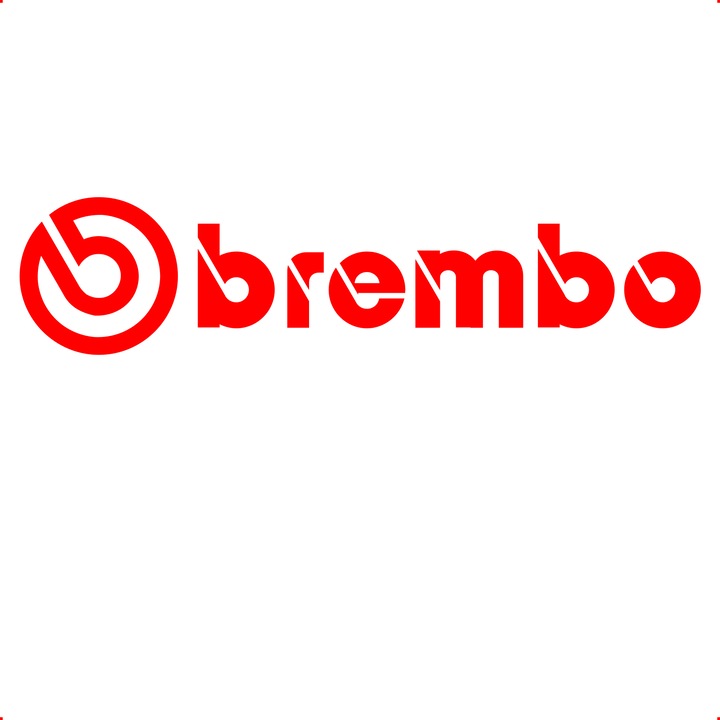 Sticker auto brembo, Cri Flo, Culoare Rosu, Marime 21 cm