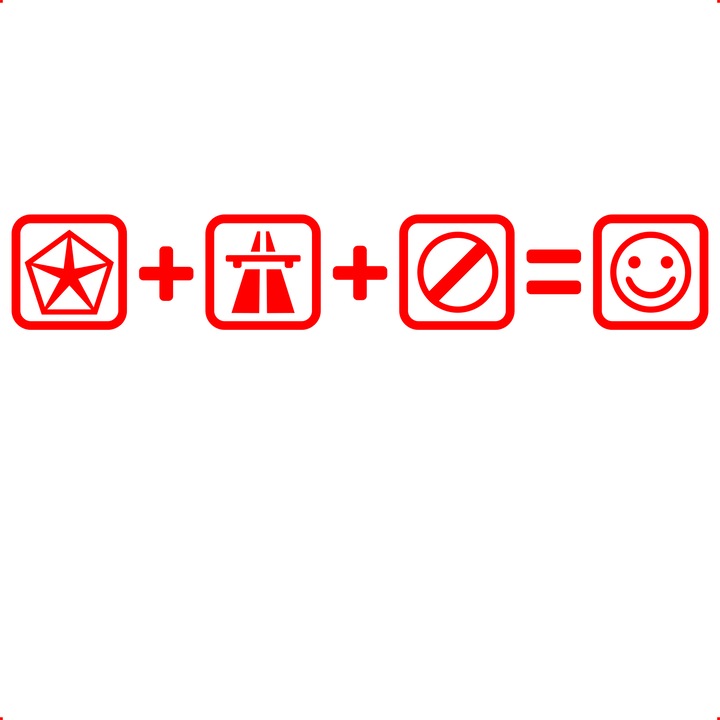 Sticker auto chrysler-autostrada, Cri-Flo, Culoare Rosu, Marime 21 cm