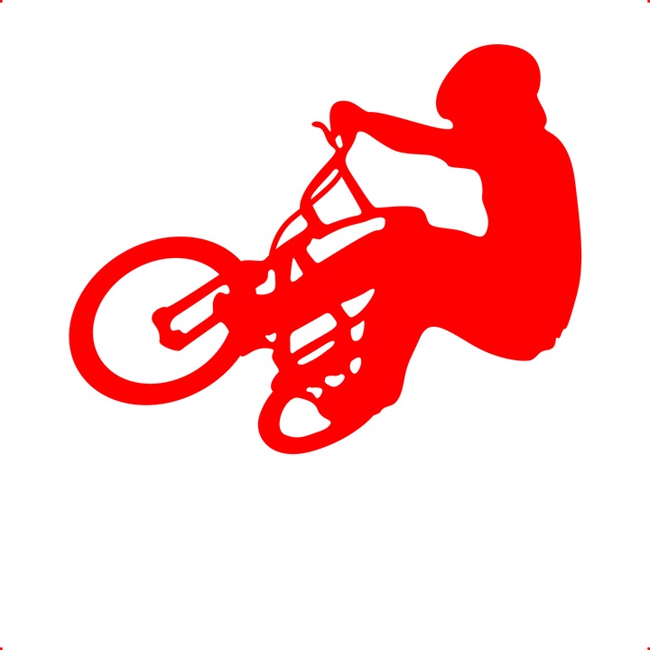 Sticker auto ciclism-v1, Cri-Flo, Culoare Rosu, Marime 21 cm