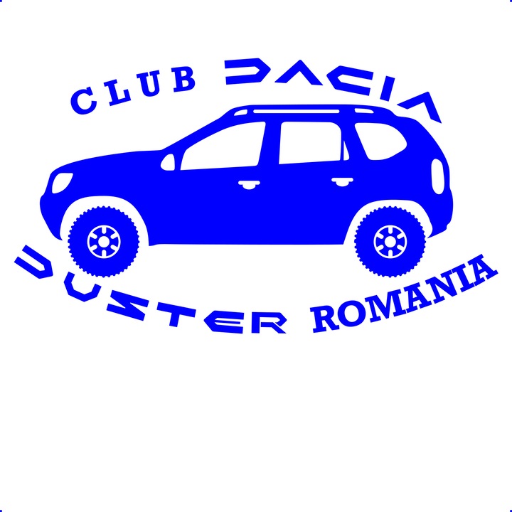 Sticker auto club-dacia-duster-romania-off-road, Cri-Flo, Culoare Albastru, Marime 21 cm