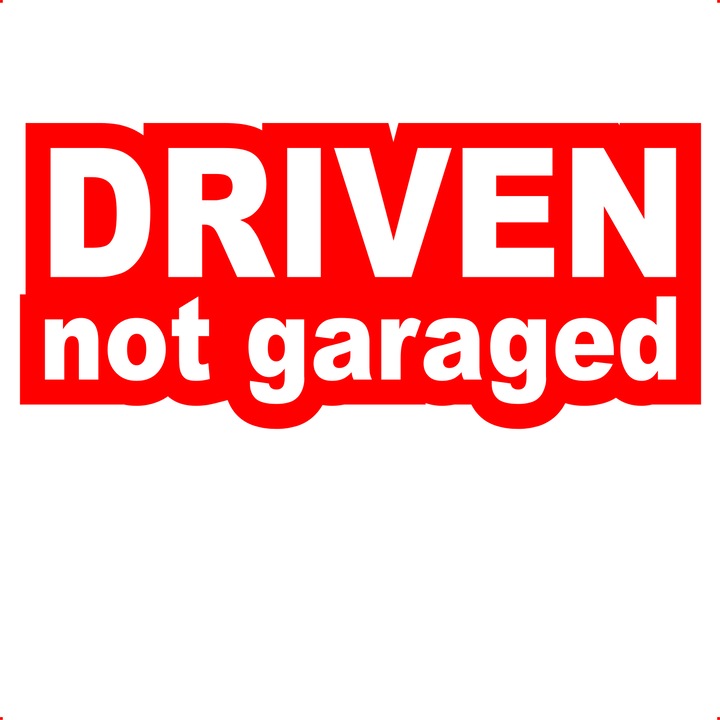 Sticker auto driven, Cri Flo, Culoare Rosu, Marime 21 cm