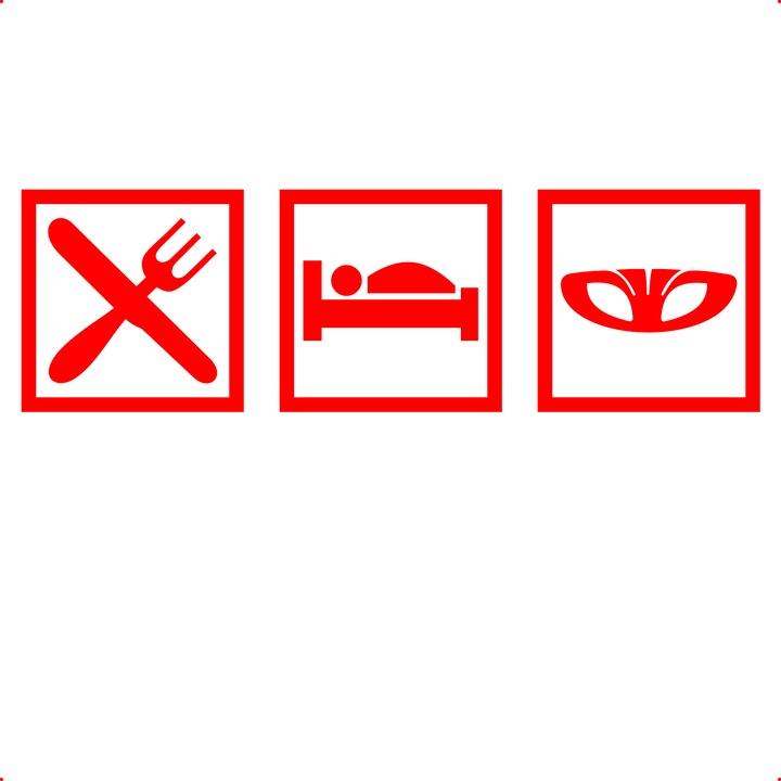 Sticker auto eat sleep daewoo, Cri Flo, Culoare Rosu, Marime 21 cm