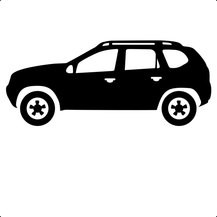 Sticker auto duster, Cri Flo, Culoare Negru, Marime 21 cm