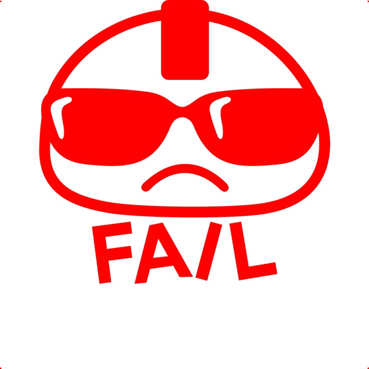 Sticker auto fail, Cri Flo, Culoare Rosu, Marime 21 cm