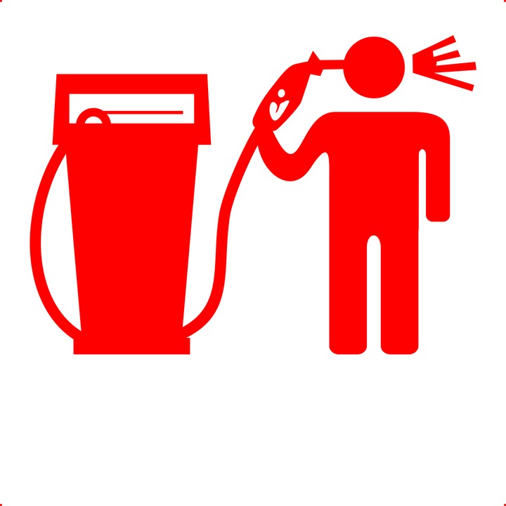 Sticker auto gas price, Cri Flo, Culoare Rosu, Marime 21 cm