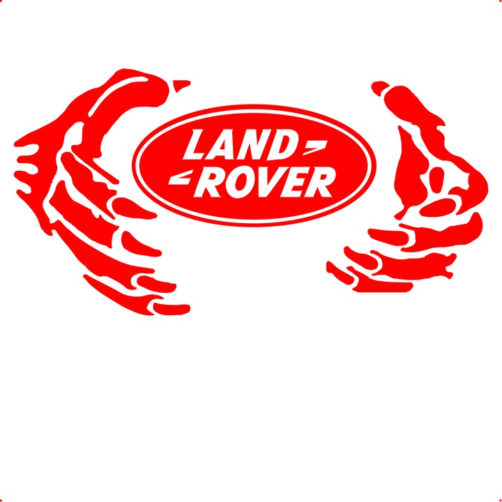Sticker auto gheare land rover stickere auto personalizate tuning, Cri Flo, Culoare Rosu, Marime 21 cm