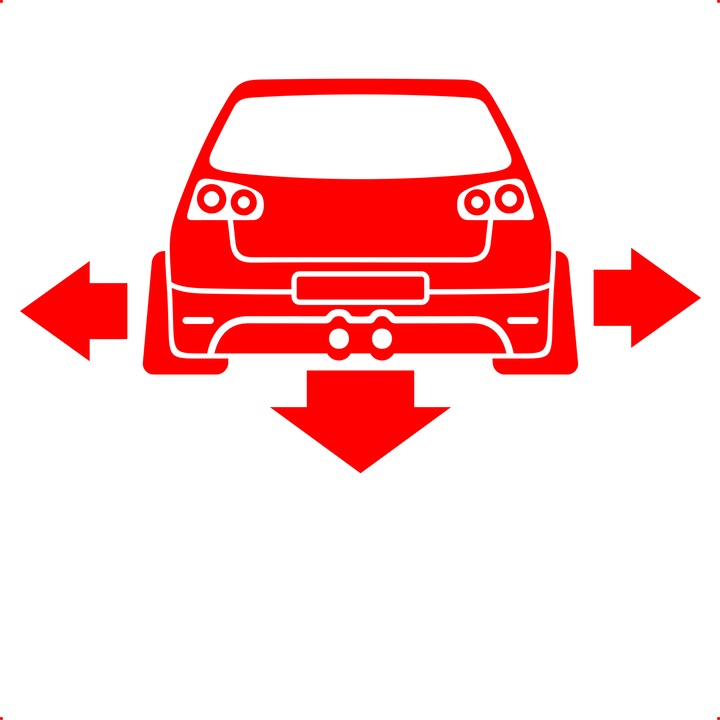 Sticker auto golf r32 spate low, Cri Flo, Culoare Rosu, Marime 21 cm