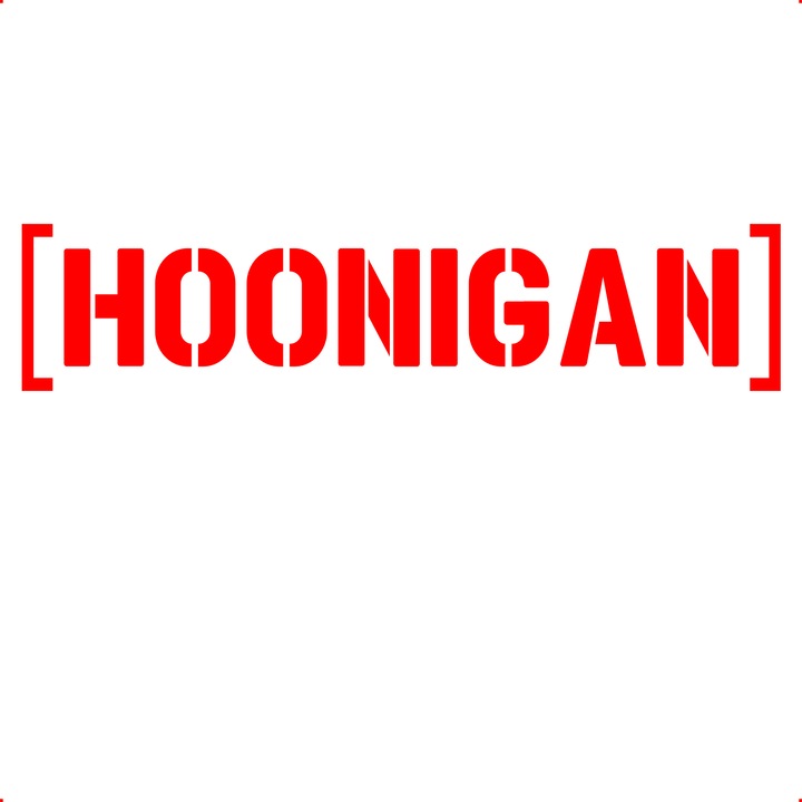 Sticker auto hoonigan, Cri Flo, Culoare Rosu, Marime 21 cm