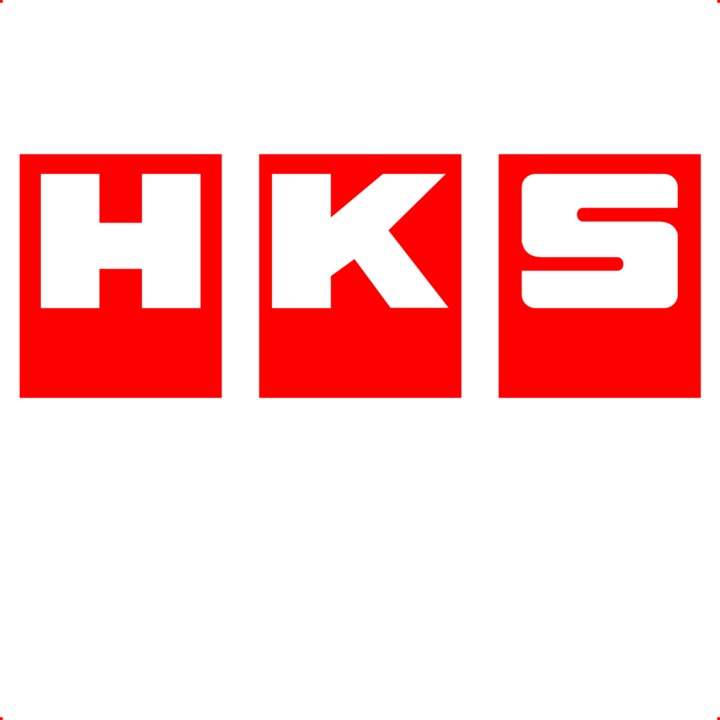 Sticker auto hks, Cri Flo, Culoare Rosu, Marime 21 cm