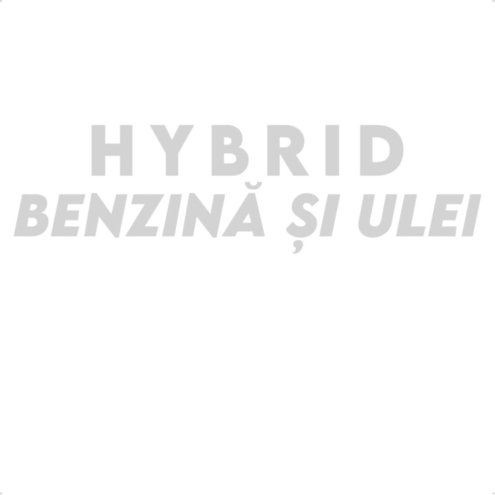 Sticker auto hybrid benzina ulei 1, Cri Flo, Culoare Alb, Marime 21 cm