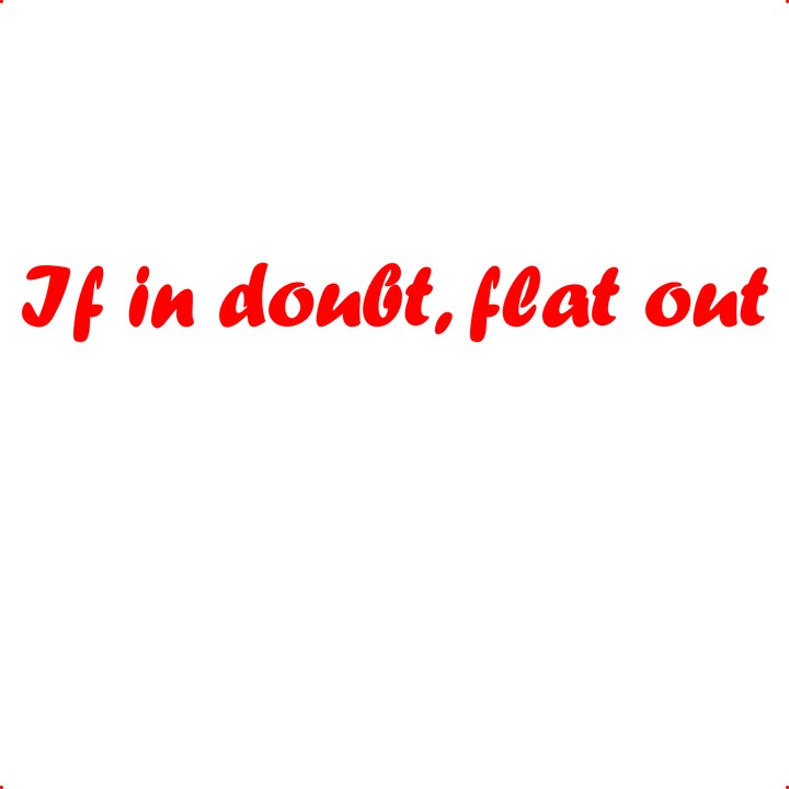 Sticker auto if in doubt, Cri Flo, Culoare Rosu, Marime 21 cm