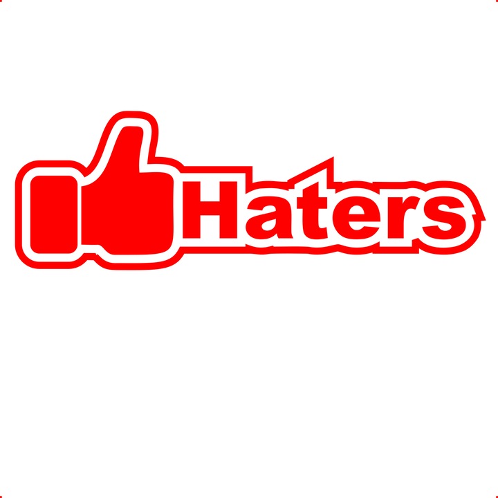 Sticker auto i like haters, Cri Flo, Culoare Rosu, Marime 21 cm