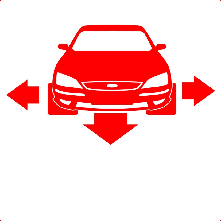 Sticker auto ford mondeo fata, Cri Flo, Culoare Rosu, Marime 21 cm