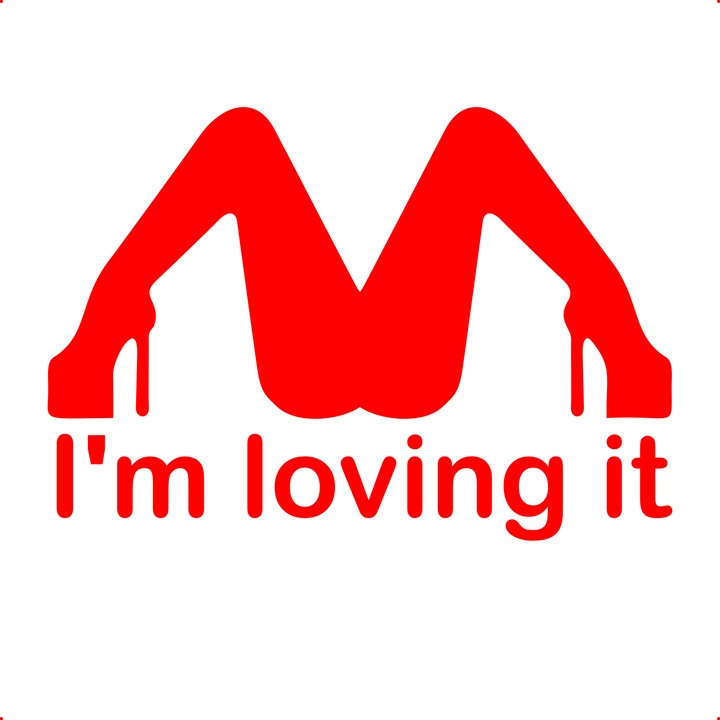 Sticker auto im lovin it, Cri Flo, Culoare Rosu, Marime 21 cm