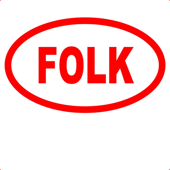 Sticker auto folk oval, Cri Flo, Culoare Rosu, Marime 21 cm