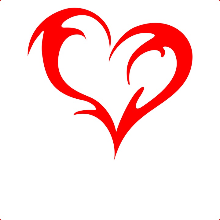 Sticker auto inima v17, Cri Flo, Culoare Rosu, Marime 21 cm