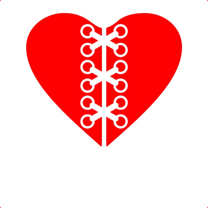 Sticker auto inima v13, Cri Flo, Culoare Rosu, Marime 21 cm