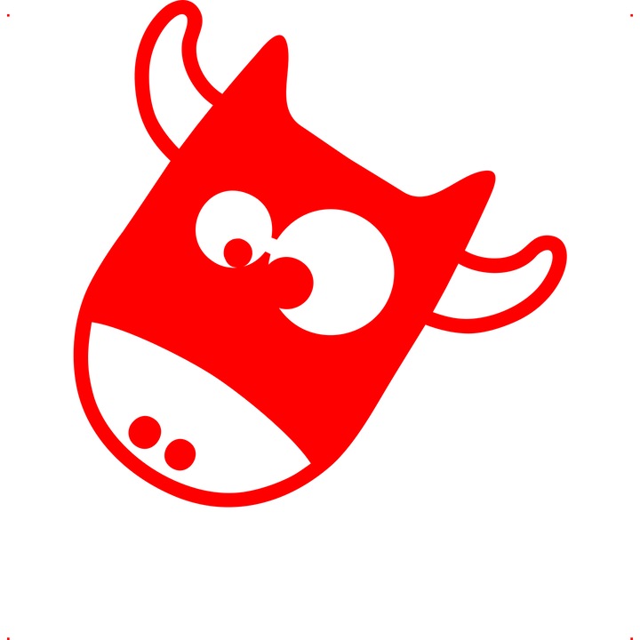 Sticker auto jdm cow, Cri Flo, Culoare Rosu, Marime 21 cm