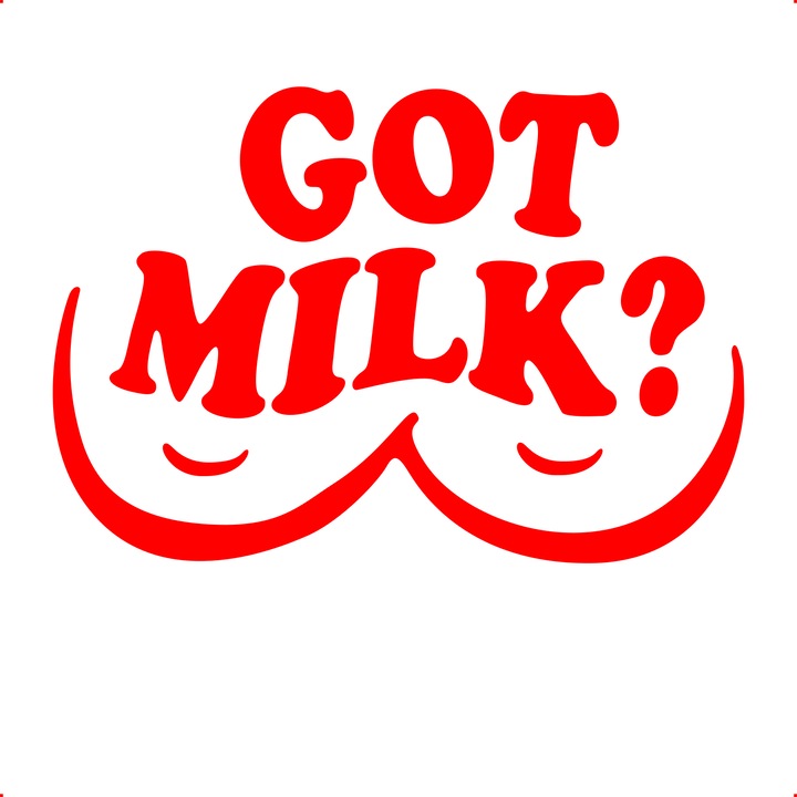 Sticker auto got milk, Cri Flo, Culoare Rosu, Marime 21 cm