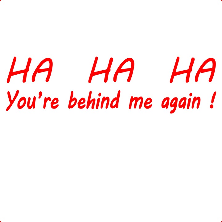 Sticker auto ha ha ha, Cri Flo, Culoare Rosu, Marime 21 cm