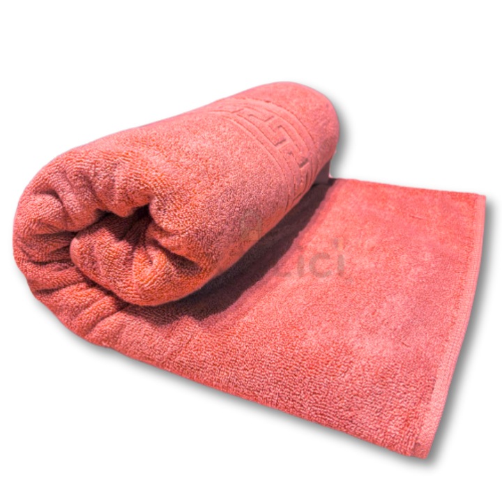 Prosop TextiLici 50x90 cm, Roz, 100% Bumbac, Fir Dublu, Fabricat in Romania – Ideal Fata, Maini, Picioare, Absorbant, Calitate Premium