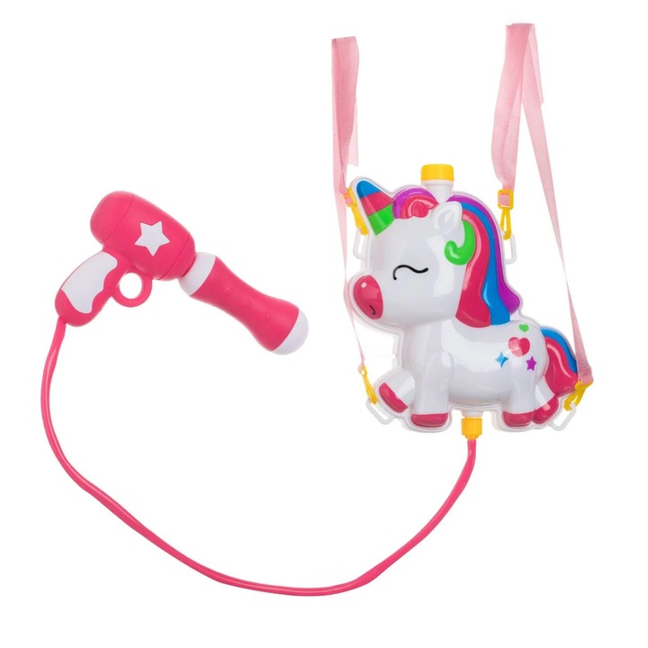 Pistol de Apa cu Model Unicorn Alb & Arma Roz 22x8x28cm < Pistoale Apa de Spate, Jumbo
