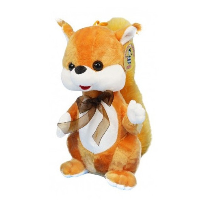 Veveriță de pluș mare, 25 cm, portocaliu