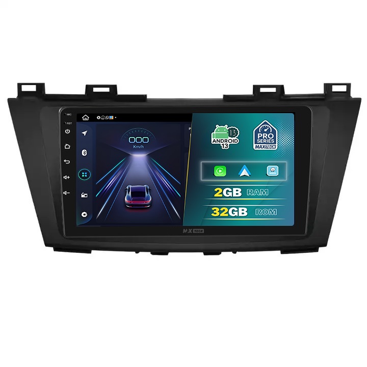 Navigatie Mazda 5 2011-2015 dedicata, MaxTech® PRO SERIES, 2 GB Ram 32 GB Rom, Carplay & Android auto, Ecran 9 ” HD Touch, GPS, Wifi, Bluetooth, Radio, USB, EQ, DSP, Waze, Youtube