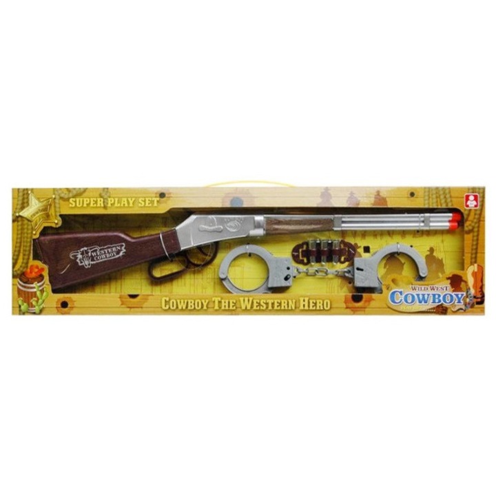 Pusca de jucarie Cowboy Q9698, cu sunete, multicolor