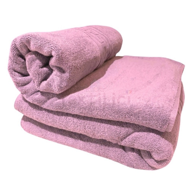 Set 2 Prosoape TextiLici 50x90 cm, Lila, 100% Bumbac, Fir Dublu, Fabricat in Romania – Ideal Fata, Maini, Picioare, Absorbant, Calitate Premium