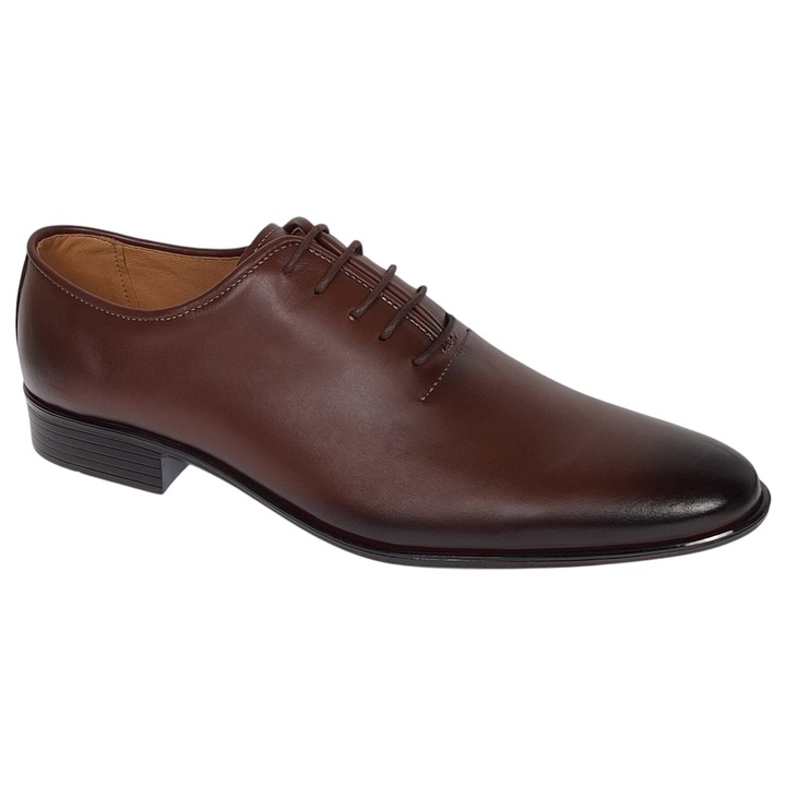 Pantofi eleganti barbati din piele naturala 200332, Maro cognac