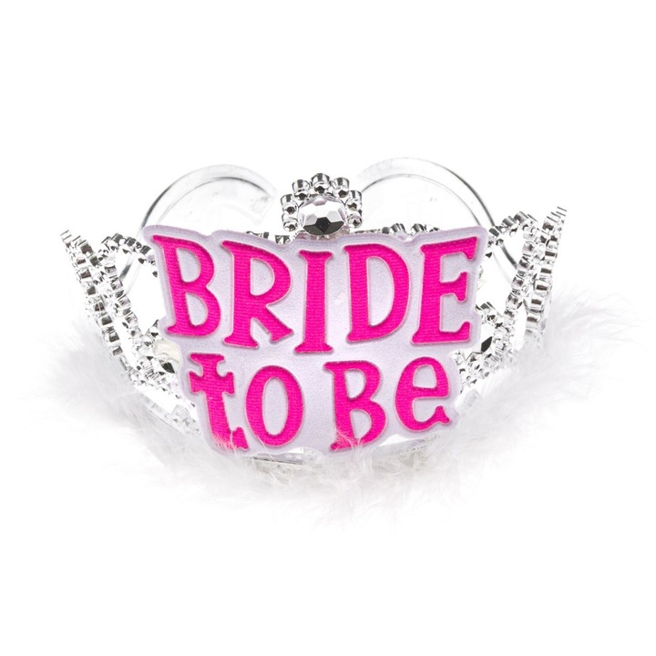 Coronita Accesorii Nunta, Bride to Be, Fehér-Ezüst, MYONNA IT & E- COMMERCE ®