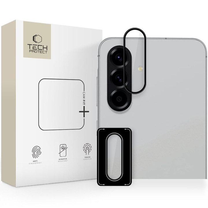 TECH-PROTECT CamRing Fit kamera üvegfólia, kompatibilis a Samsung Galaxy A36 / A56 5G készülékkel, fekete színben