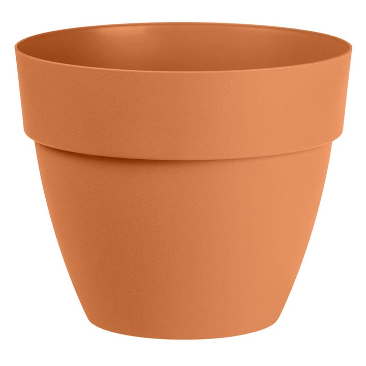 Ghiveci din plastic teracota cu sistem de scurgere ø25x21cm - 7l