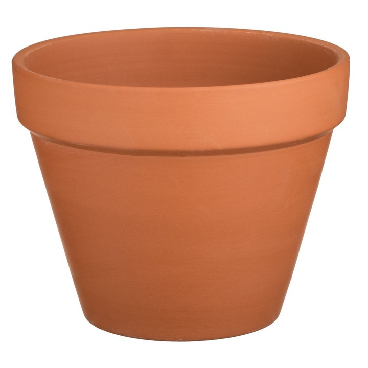 Ghiveci flori ceramic de culoare teracota ø21x17cm - 2.9l