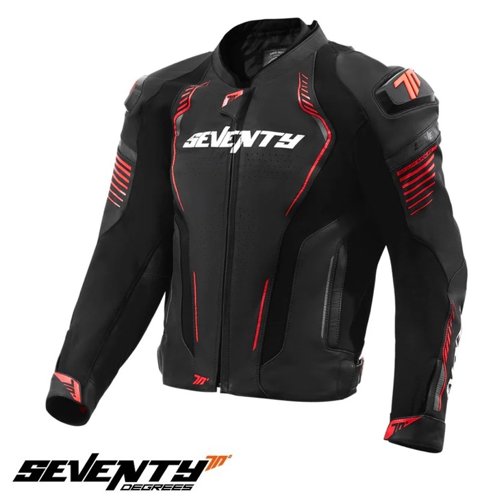 Geaca Racing Seventy all season/iarna model SD-JL24 Spoiler culoare: negru/rosu, include mesada termica, marime M