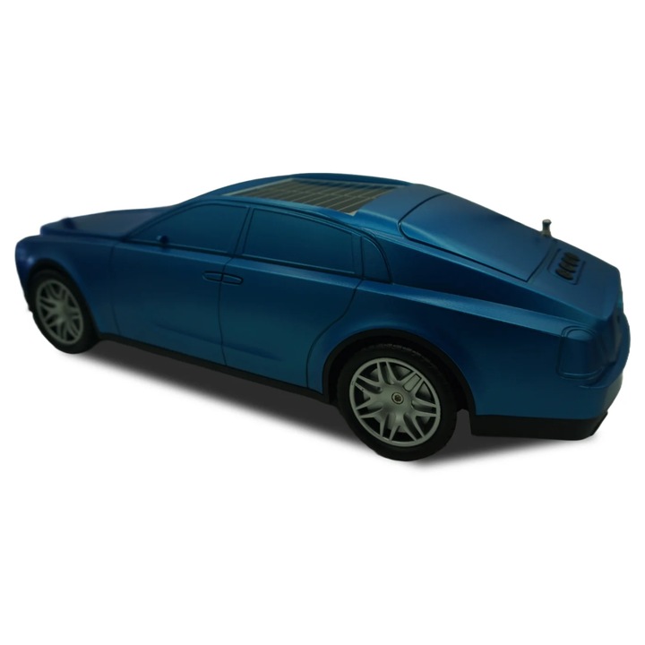 Boxa portabila, Bluetooth, ROLLS-ROYCE, alimentat cu energie solara/USB, cu lumina fixa/intermitenta a farurilor, albastru, 37 cm L