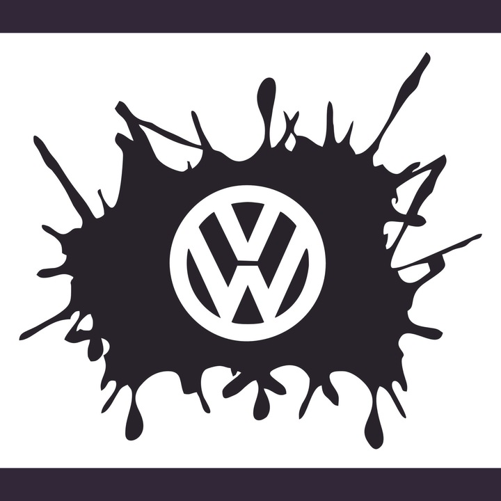 Sticker Auto Volkswagen Vw splash, negru, 20 cm