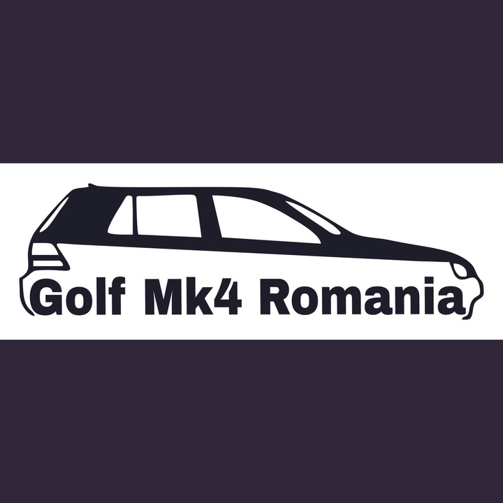 Sticker Auto Volkswagen GOLF MK4 Vw, 20 cm, negru